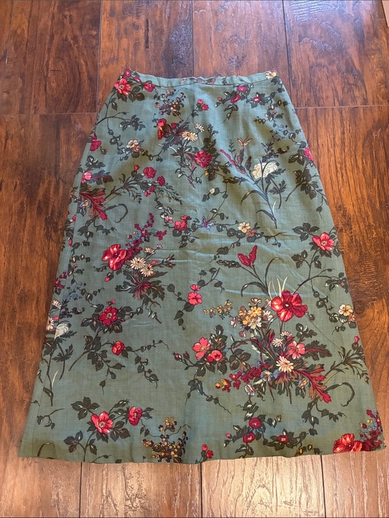 Pendleton Dresses & Skirts - VTG Pendleton Teal Green A-Line Skirt with Red and Pink Floral Print